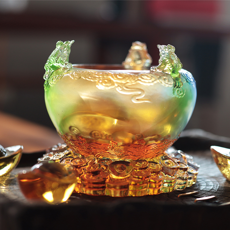 کاسه گنج شیشه ای کریستالی