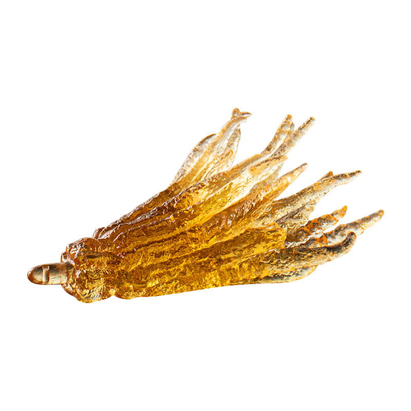 جا بخور شیشه ای طلایی رنگ دستی