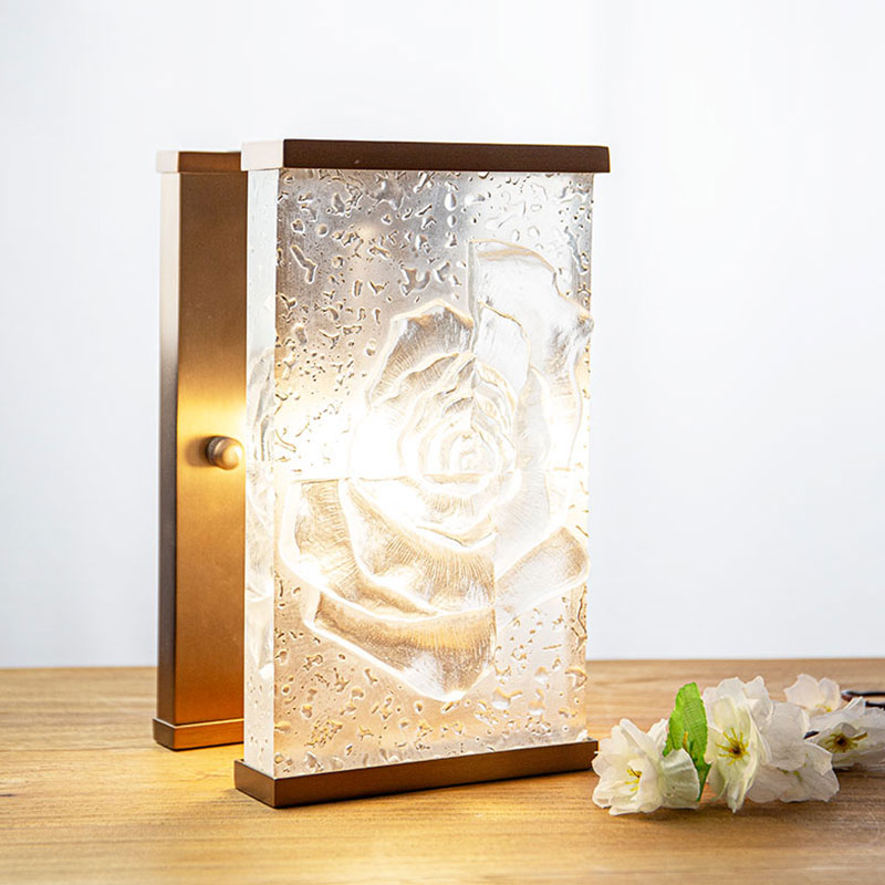 تزیینات چراغ تزئینی شیشه ای مستطیلی