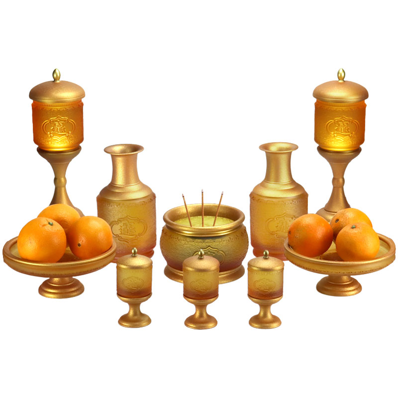 هدایای شیشه ای برای معبد بودایی برای آوردن ثروت و گنج