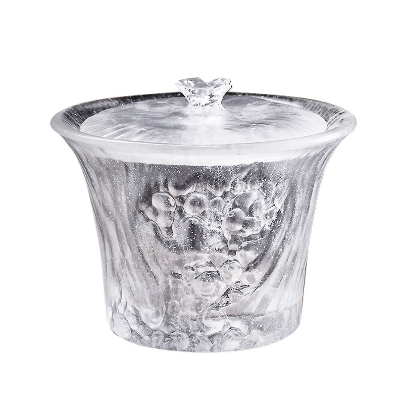 ست لیوان های چای شفاف با درب