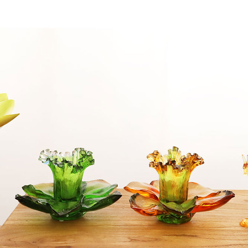 شمع گیر شیشه ای گلبرگ