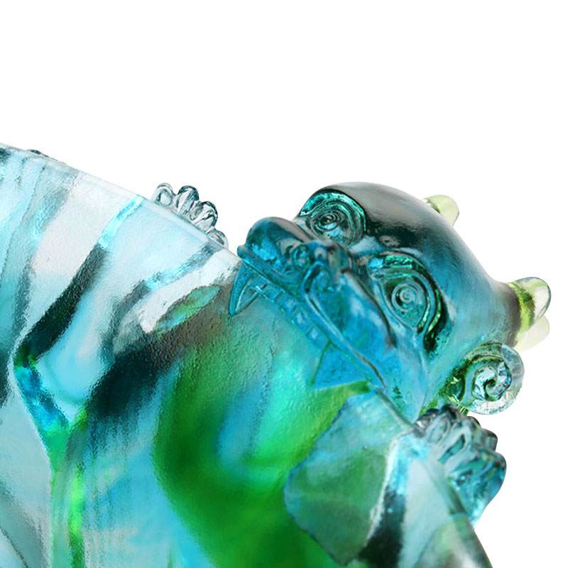 بشقاب میوه شیشه ای سبز شفاف