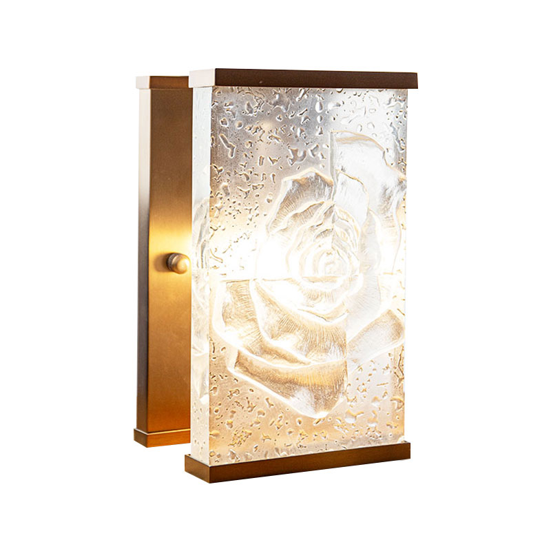 تزیینات چراغ تزئینی شیشه ای مستطیلی