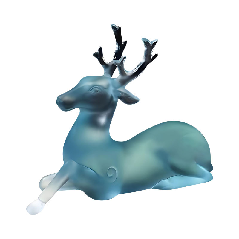 جا برس شیشه ای آبی به شکل گوزن