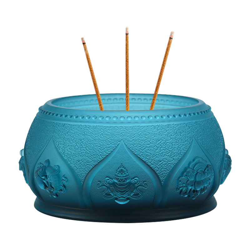 رویال آبی هشت نماد فرخنده بودایی محراب کریستال پیشکش