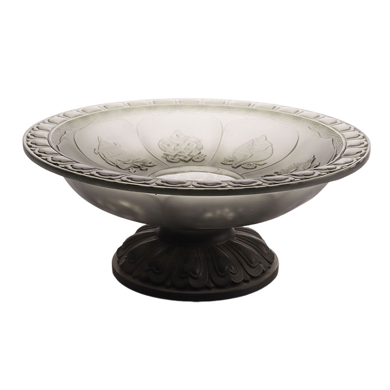 ظرف میوه لعاب خاکستری رنگ