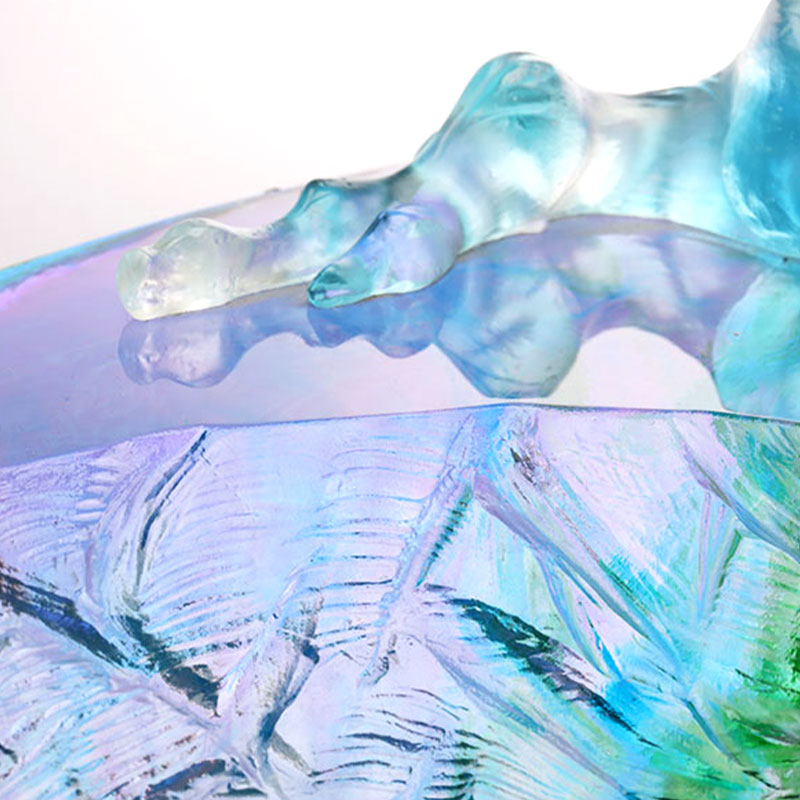 میوه خوری کریستال گلاس با تزیین پرنده