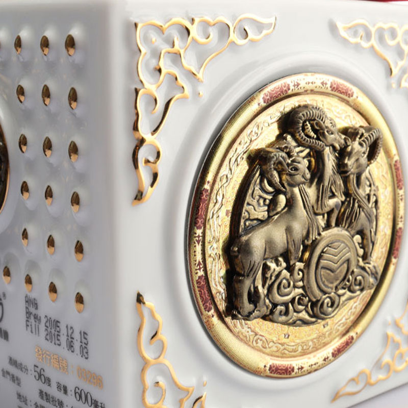 ست بطری شراب درپوش شیشه ای کریستالی به شکل حیوانات زودیاک چینی