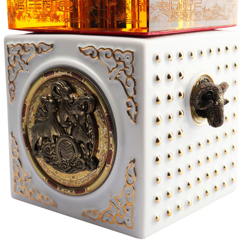 ست بطری شراب درپوش شیشه ای کریستالی به شکل حیوانات زودیاک چینی