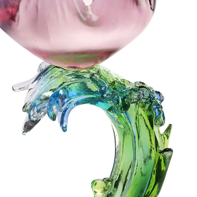 شمعدان لوتوس شکل کریستال گلاس