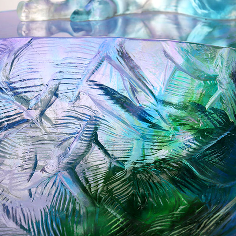 میوه خوری کریستال گلاس با تزیین پرنده