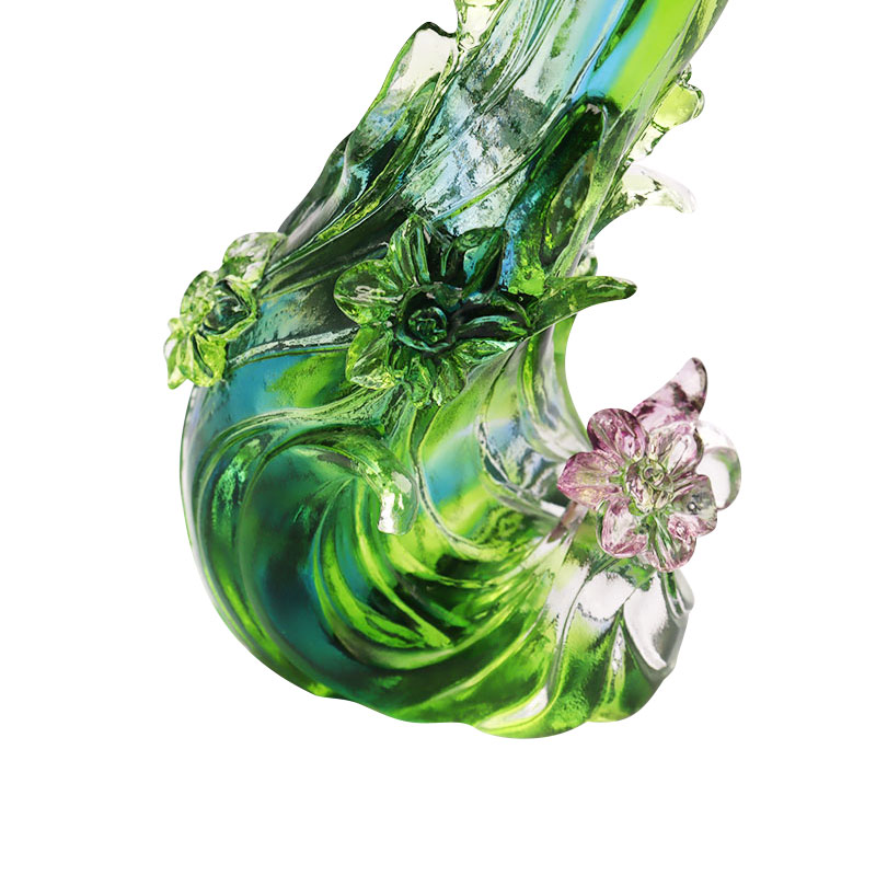 شمعدان لوتوس شکل کریستال گلاس