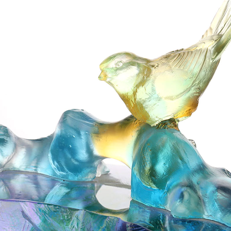 میوه خوری کریستال گلاس با تزیین پرنده