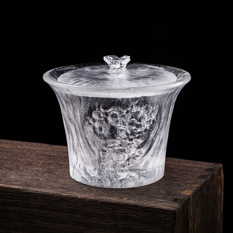 ست لیوان های چای شفاف با درب