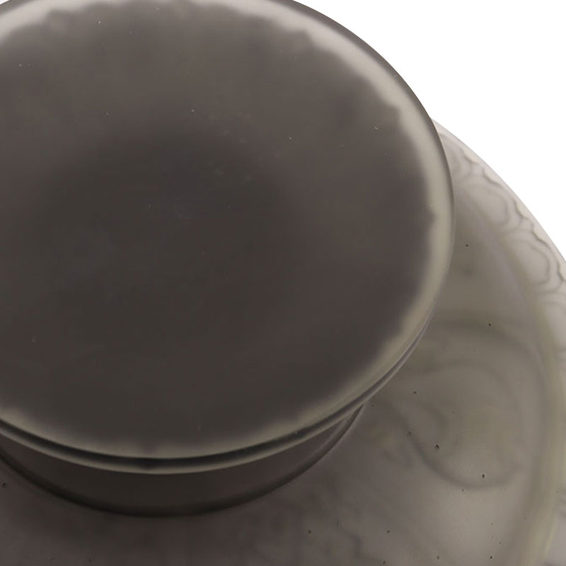 ظرف میوه لعاب خاکستری رنگ