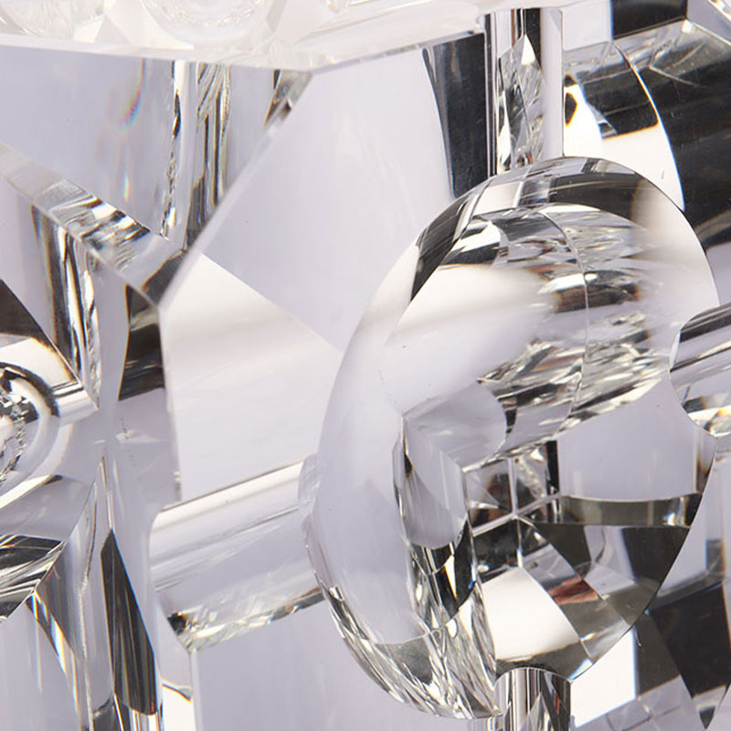 زیرسیگاری کریستالی شیشه ای شفاف طرح هندسی ساده