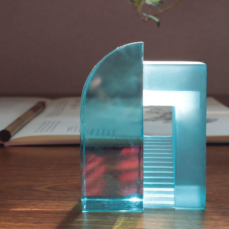 زیورآلات اسباب بازی چینی شیشه ای مات شیب دار آبی