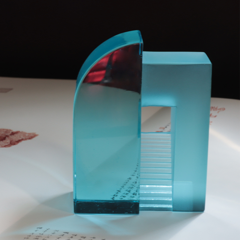 زیورآلات اسباب بازی چینی شیشه ای مات شیب دار آبی