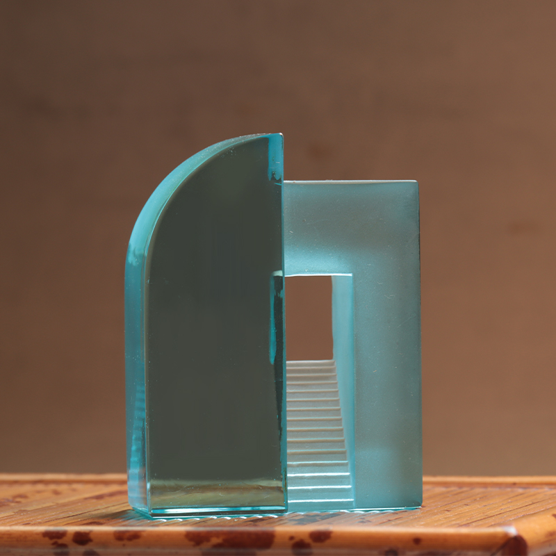 زیورآلات اسباب بازی چینی شیشه ای مات شیب دار آبی