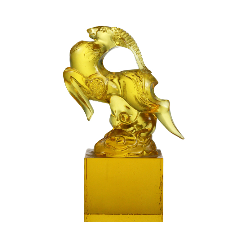 مهر و موم کریستال شیشه ای شیشه ای شفاف طلایی