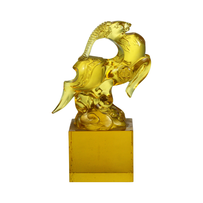 مهر و موم کریستال شیشه ای شیشه ای شفاف طلایی