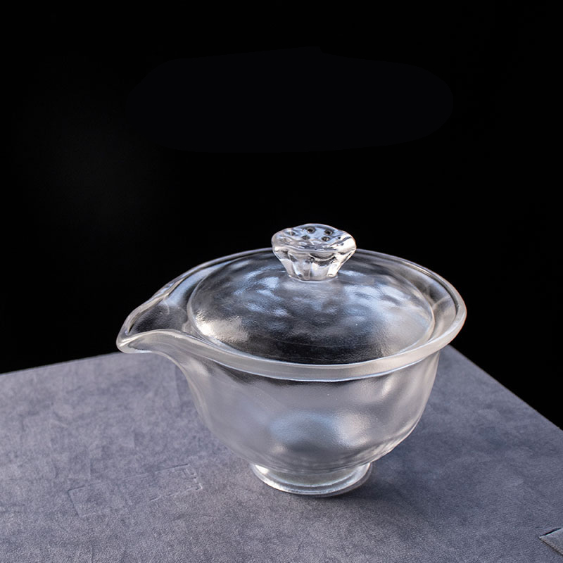 ست چای شیشه ای شفاف با قوری، فنجان چای