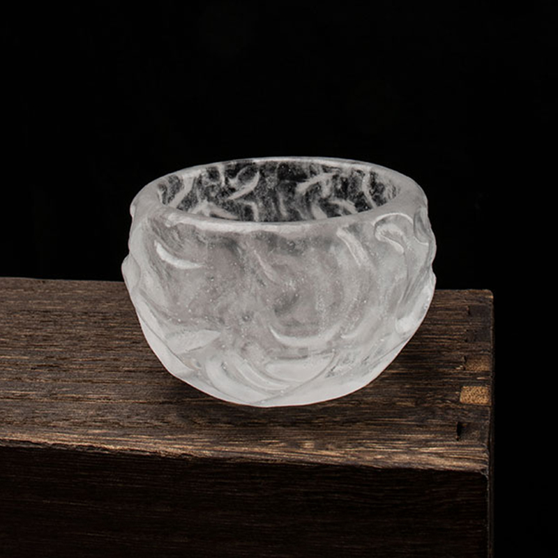 ست لیوان های چای شیشه ای شفاف الگوی حباب دار برای استفاده در جلسات اداری در منزل